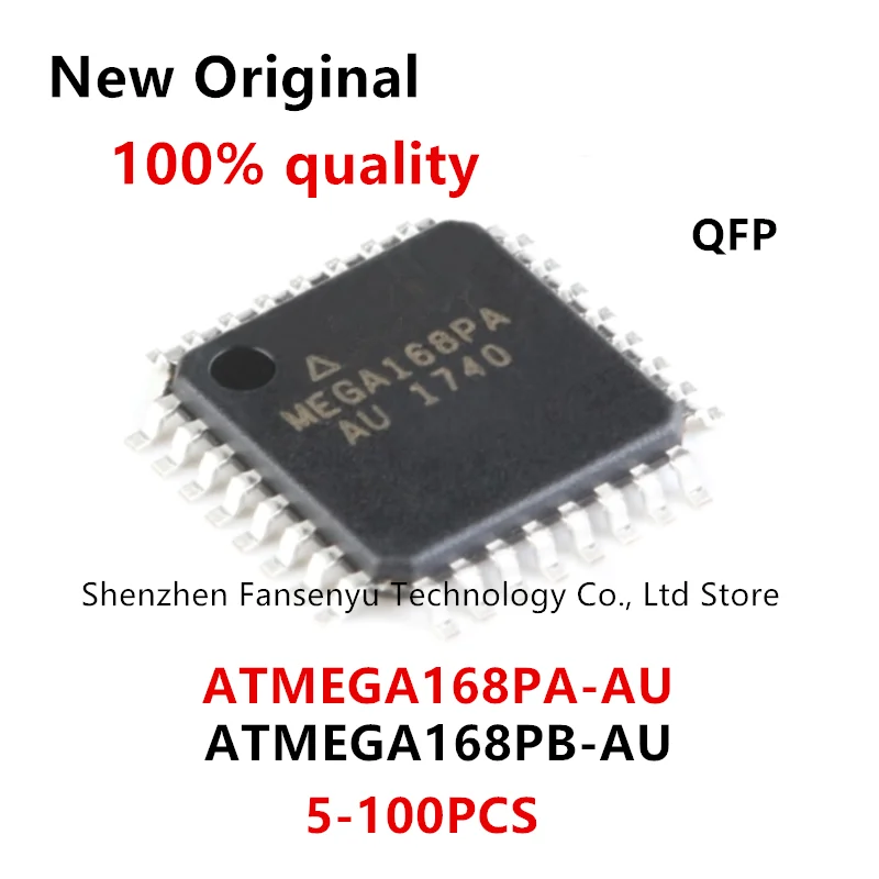 (5-100piece)100% New ATMEGA168PA-AU ATMEGA168PA AU MEGA168PA-AU ATMEGA168PB-AU ATMEGA168PB AU MEGA168PB-AU QFP Chipset.