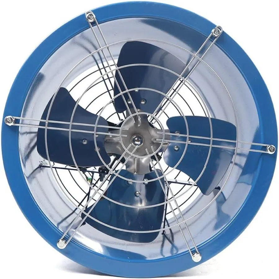 

16 Inch Inline Duct Fan Axial Exhaust Fan Blue 550W 1420 RPM 3170 CFM Low Noise Rack Mount Outdoor Use