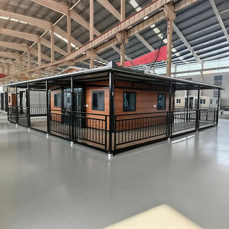China Folding Container House 40ft 20ft Expandable Steel Container House 2 3 Bedroom Prefabricated Modular Tiny Home Container
