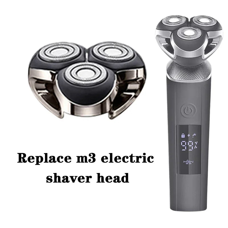 Electric Shave Heads Men's Beard Trimmer Wet Dry Shaver Washable 3D Head Grinding Auto 5