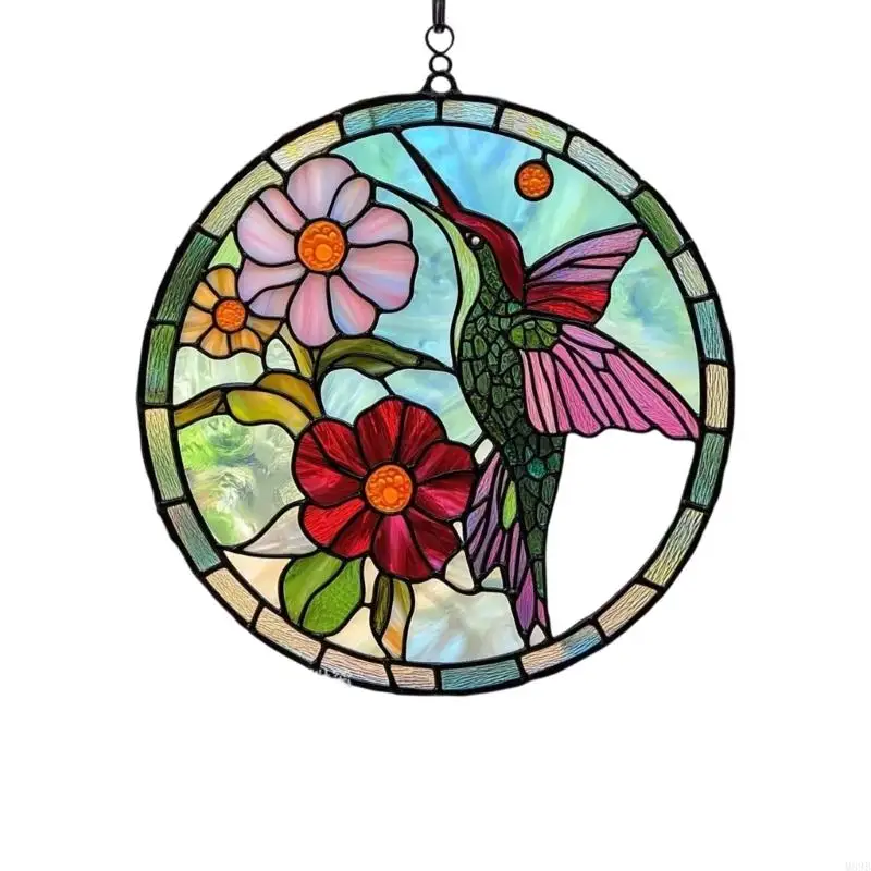Shatter Resistant Hummingbird Hanging Ornament For Window Door Interior Styling