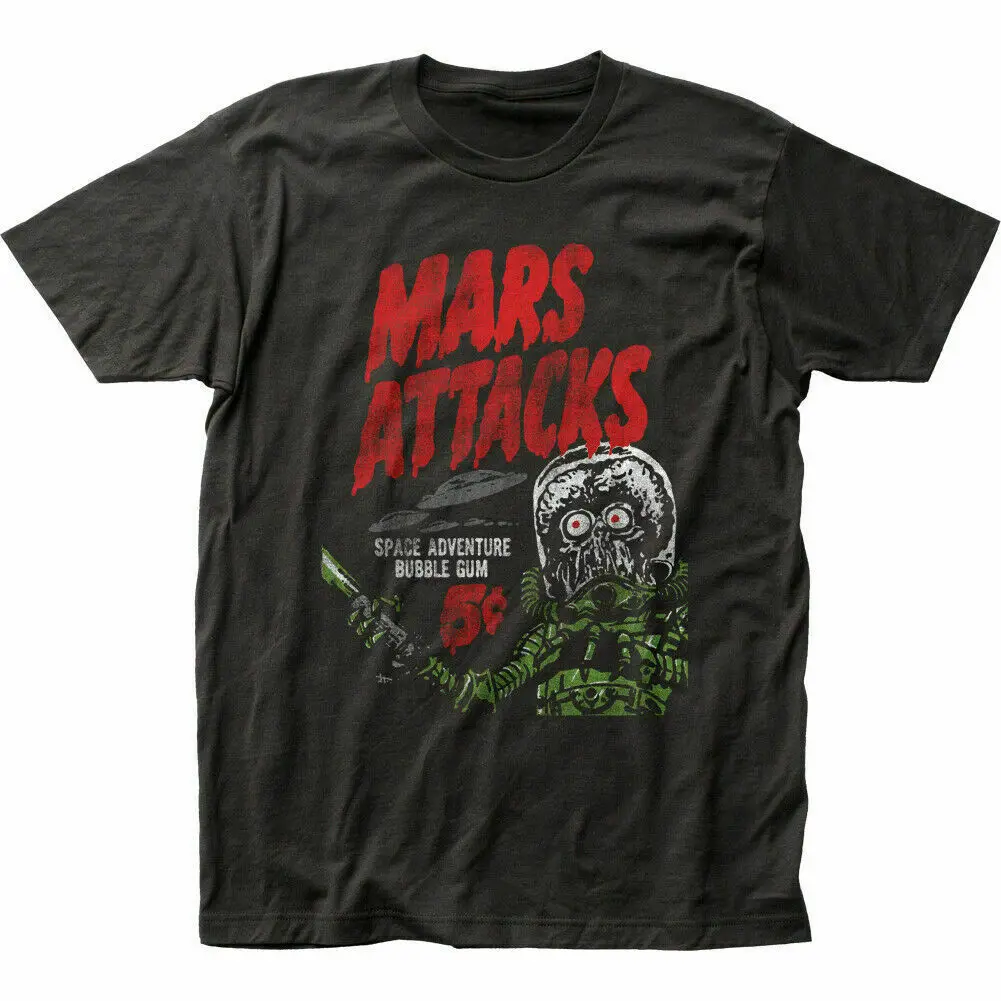 

Mars Attacks Space Adventure T Shirt Mens Licensed Movie UFO Aliens Tee Black