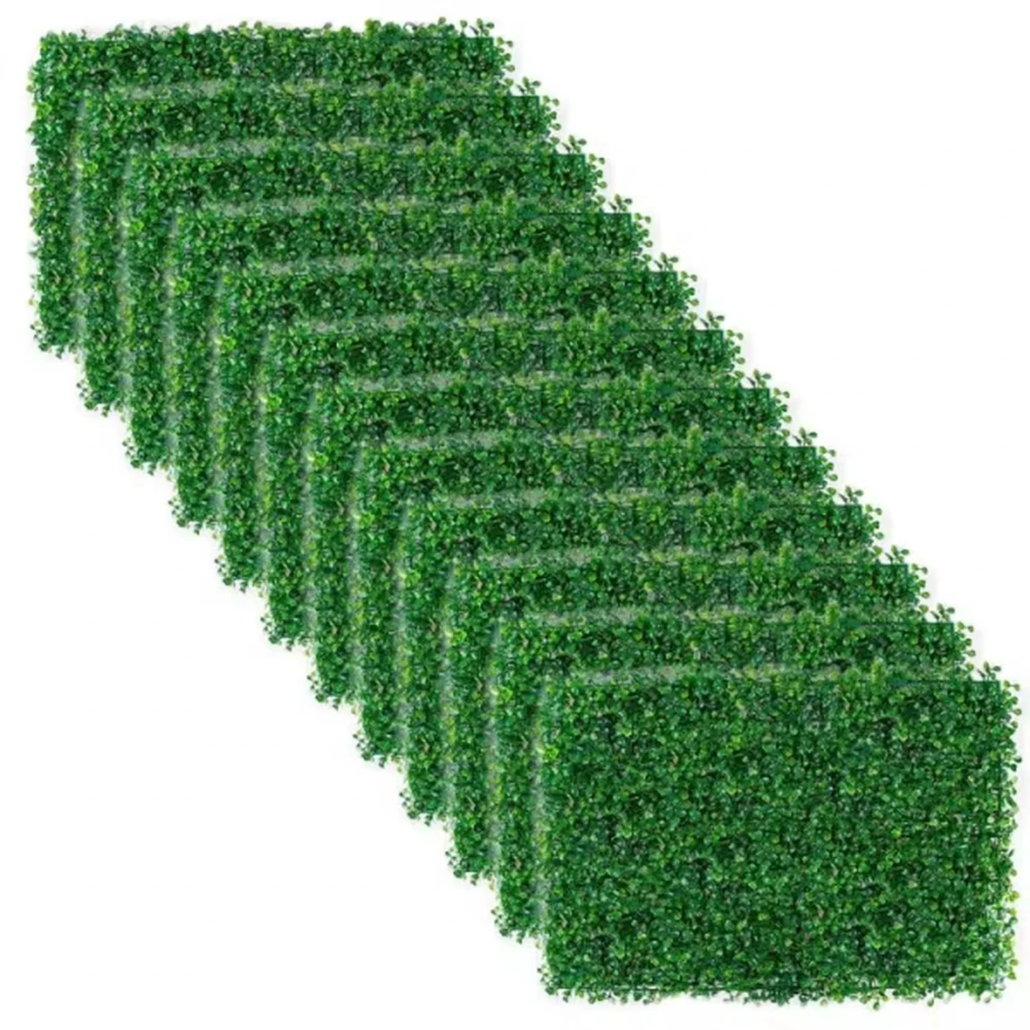 

12Pcs Artificial Boxwood Topiary Hedge Plant Grass Backdrop Fence Privacy Grass Wall Decoration Balcony Garden Fence