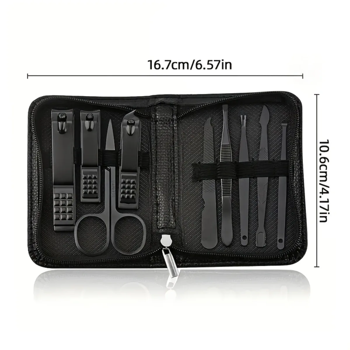 6/9pcs Stainless Steel Professional Nail Care Kit with Travel Case - Cuticle Pliers, Hand & Foot Care Tools Nail Clippers gallery 4