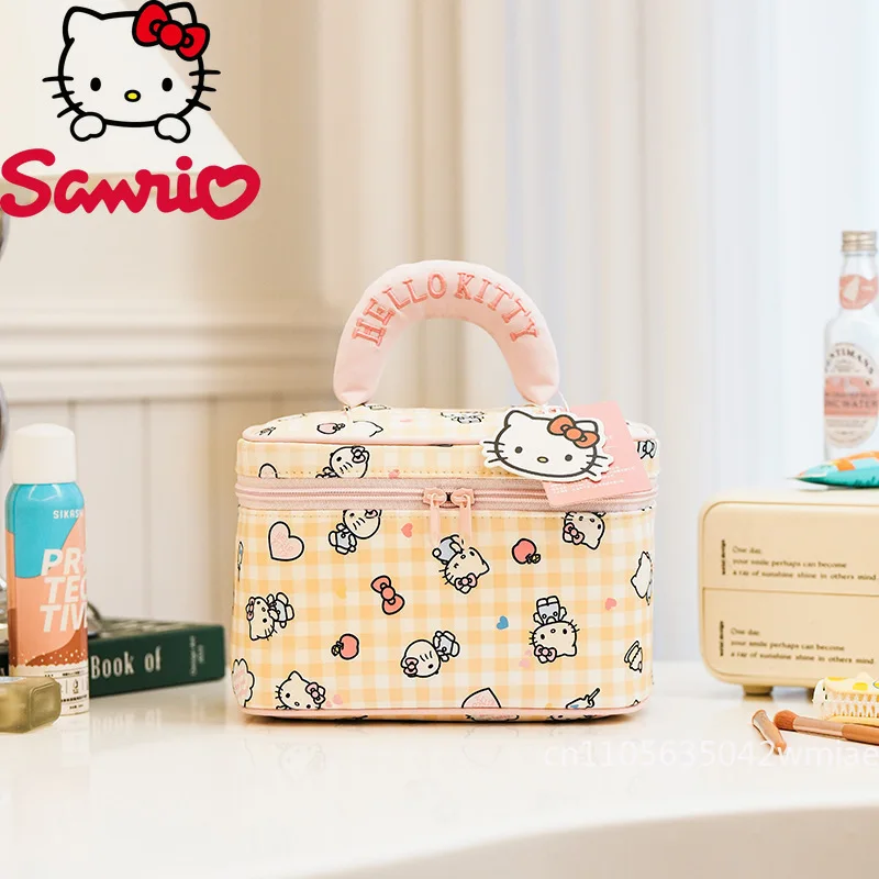 Hellokitty New Women's Cosmetic Bag Fashionable High Quality Cosmetic Storage Bag Cartoon Multifunctional Portable Storage Bag