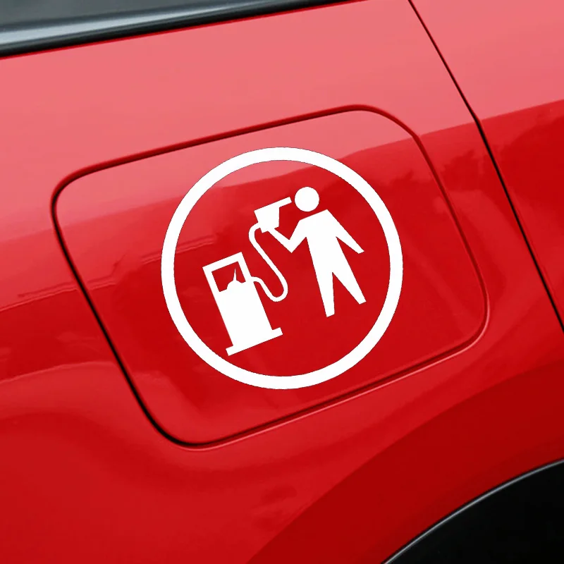 Fuel Pump Icon Vinyl Decal 11x11cm Car Motorcycle Gas Tank Cap Sticker Auto Styling Decoration Waterproof