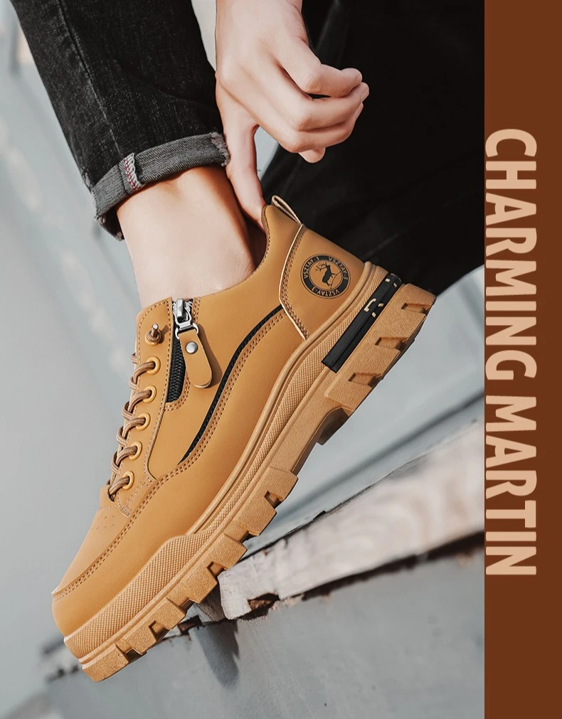 Herren Casual Sport Outdoor Wandern Trendy Fashion Street Bequeme Herren-Boardschuhe mit dicken Sohlen – Detail 3