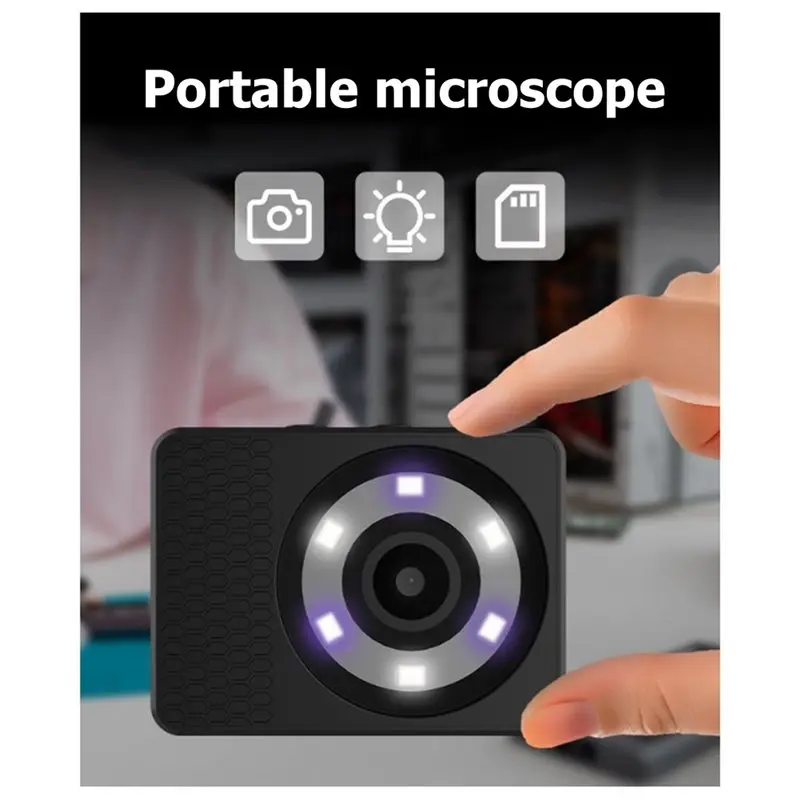 A76I-2.4-Inch IPS LED Portable Electron Microscope Digital Handheld Industrial TF Card 3X Zoom 320X240 Resolution