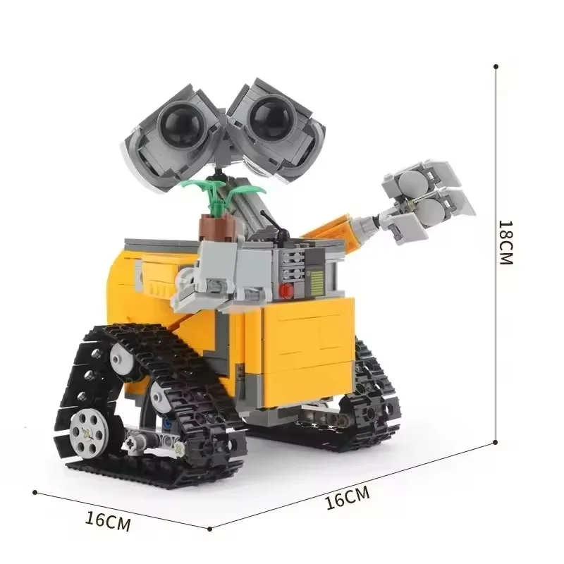 MINISO 687 Uds. Conjuntos de muñecos de construcción de Robot espacial Walli bloques de película clásica modelo 21303 juguetes para niños regalos de cumpleaños para amigos y adultos