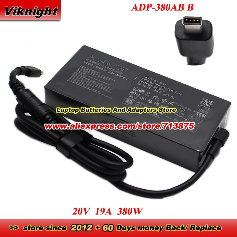

ADP-380AB B 20V 19A 380W AC Adapter for ROG Strix G18 2025 G815LX RTX5090 G815LW G835LR G835LW G615LW G635LX Laptop