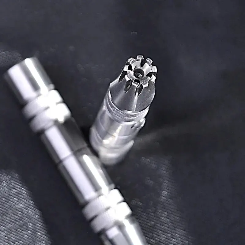 Smooth & Clean: Stainless Steel Manual Nose Hair Trimmer for Men - Portable & Washable! image 5