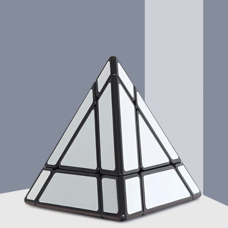 SENGSO miroir tour magique 3x3 Pyraminx Cube spécial autocollant en douceur Cube de vitesse Cube Triangle, le jouet le plus éducatif
