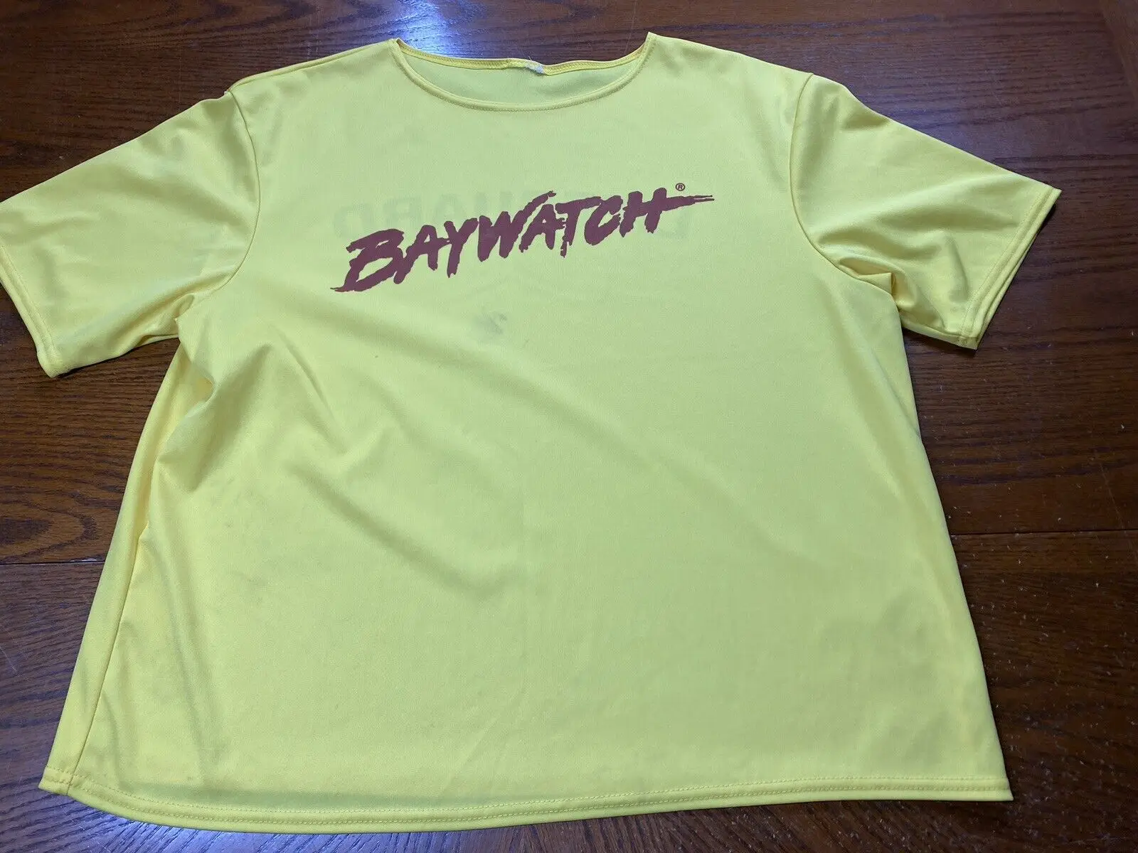 Baywatch Lifeguard Yellow Shirt Large Swimming Safety TV Short Mens