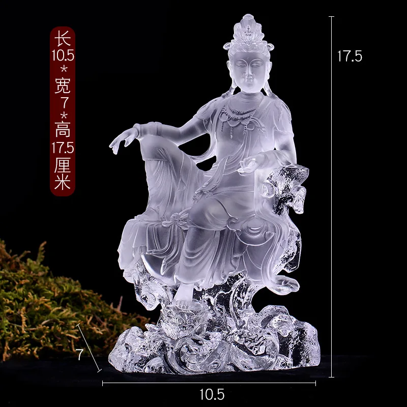 Coloured glaze China South Sea Avalokitesvara Bodhisattva Avalokitesvara statue home worship ornament