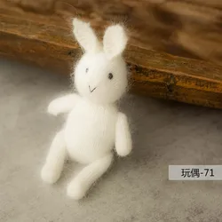 Newborn photo doll knitting rabbit toy studio baby full moon photography props display pieces