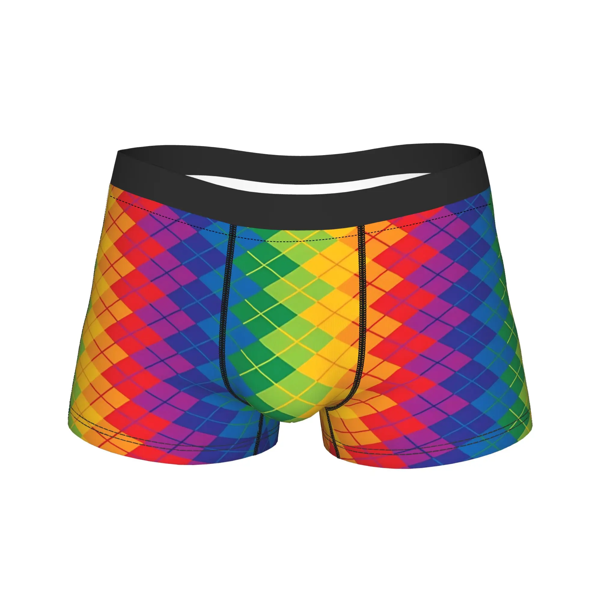 

Мужские дышащие трусы-боксеры в клетку с принтом, большие размеры, хит продаж