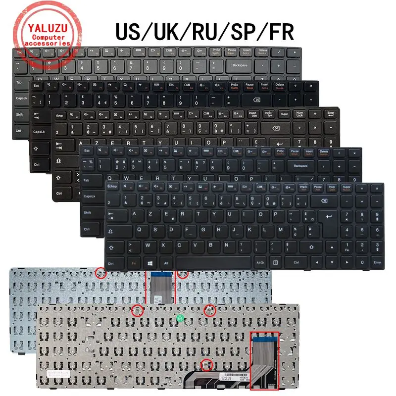 US/UK/RU/SP/FR NOWA klawiatura do laptopa Lenovo Ideapad/TianYi 100-15 100-15IBY 100-15IBD 300-15 300-15IBD B50-10 B50-50