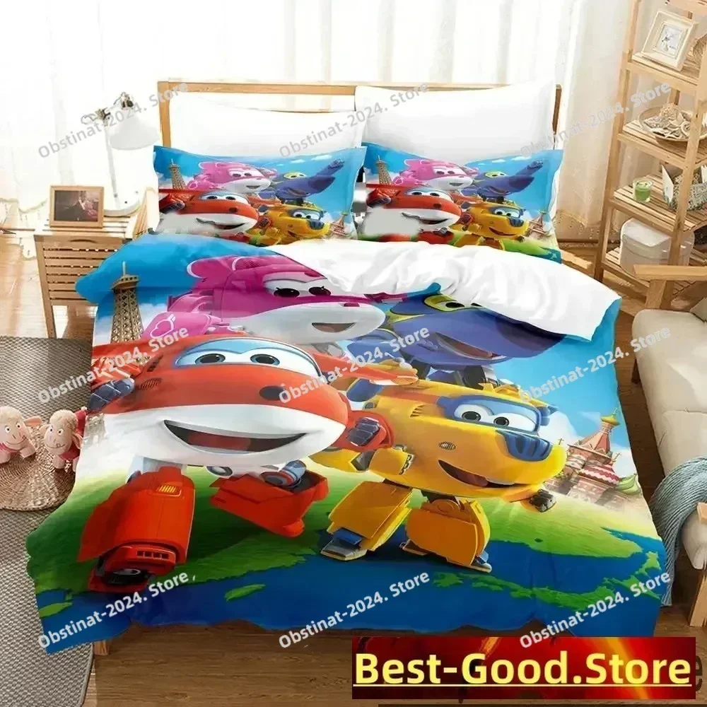 3D Super Cartoon Wings Bedding Set Printed single Comforter Quilt Bed Cover Duvet Cover Pillow Case 3 Pieces Set Kids Adult Size