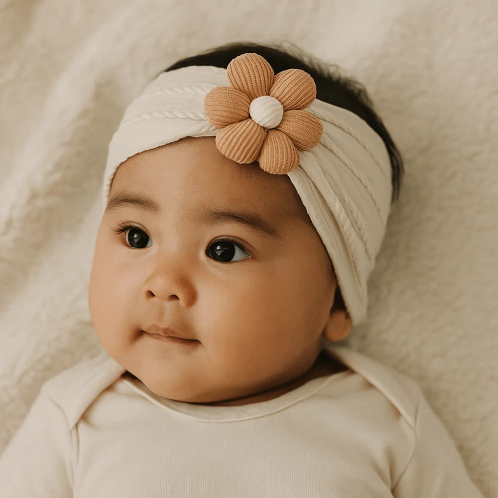 

Cute Bow Baby Headband Korean Style Flower Infant Hairband Turban Hair Accessories Elastic Hair Hoop Kids