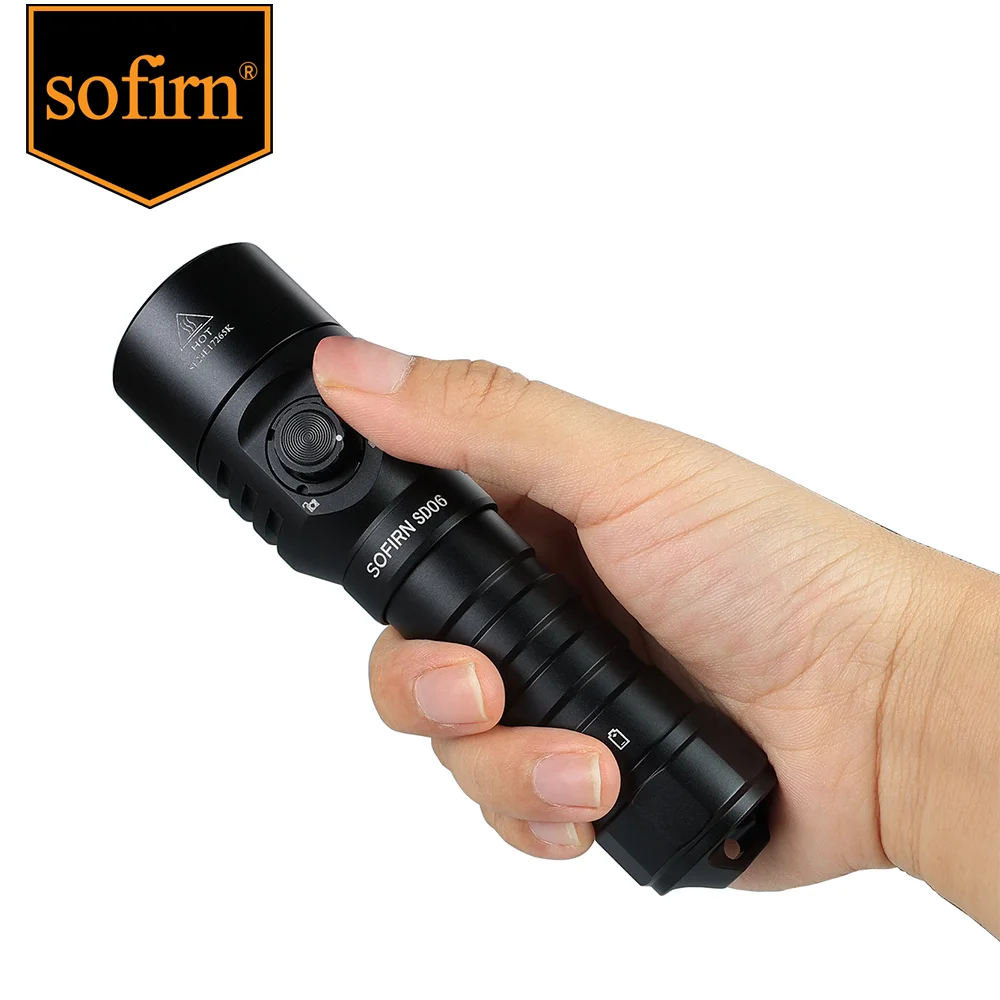 

Sofirn SD06 3200 лм фонарик для дайвинга SFT70 светодиодный светильник перезаряжаемый подводный фонарь для глубокого подводного плавания мощный 21700 до 100 м