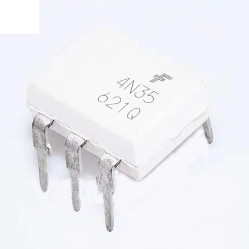 10PCS  White 4N35 Inline DIP6 Optocoupler Transistor Output Substitute EL4N35