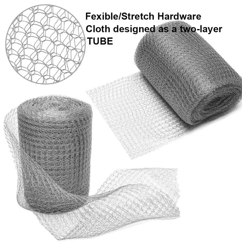 Stainlesss Steel Mesh Squirrel Repeller Outdoor Flexible Traps Animal Control Mesh Signal Shielding Net Wire for Garden Home