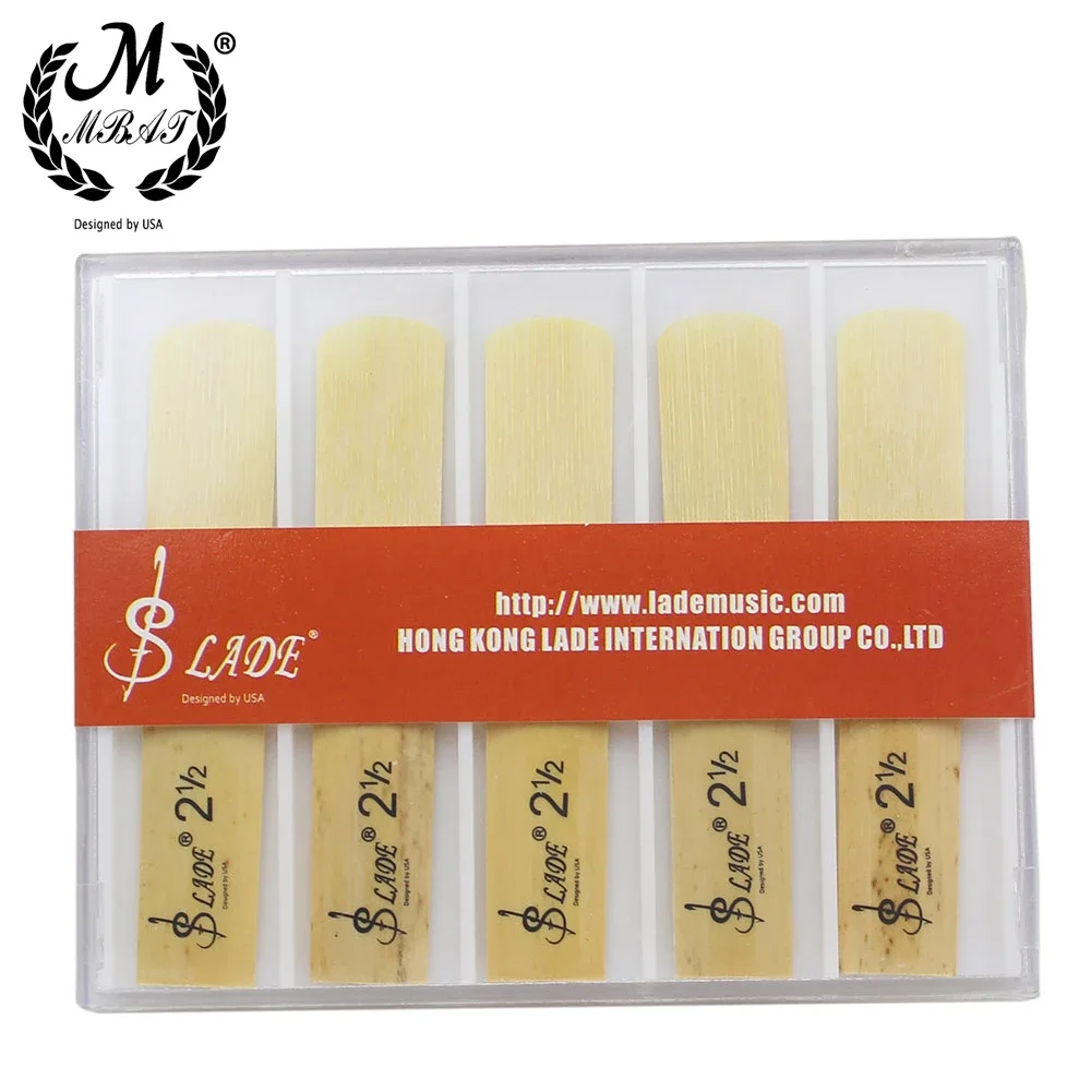 M MBAT-Acessórios para Instrumentos de Sopros, B-Flat Clarinete Reed, Acessórios para Instrumentos, Bambu, Ferramentas Musicais com Caixa, 1.5 2 2.5 3 3.5, 10 Pcs por Conjunto