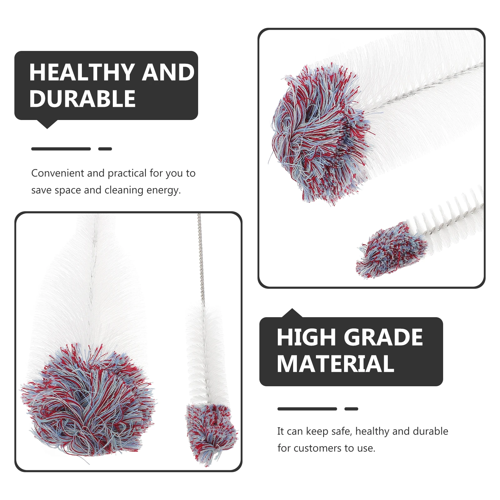 

2pcs Bottle Brush Set Premium Cleaning Brush For Baby Beer Soda Bottle Long Handle Ergonomic Wood Hanging Lightweight