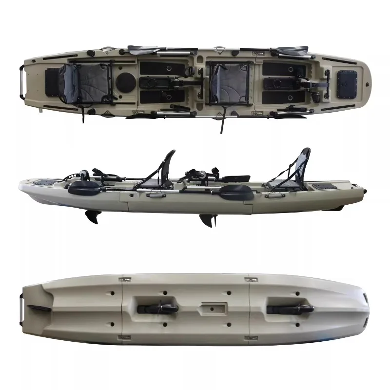 

Splicing kayak Luya fishing boat splicing boat foot stepping power boat can be split