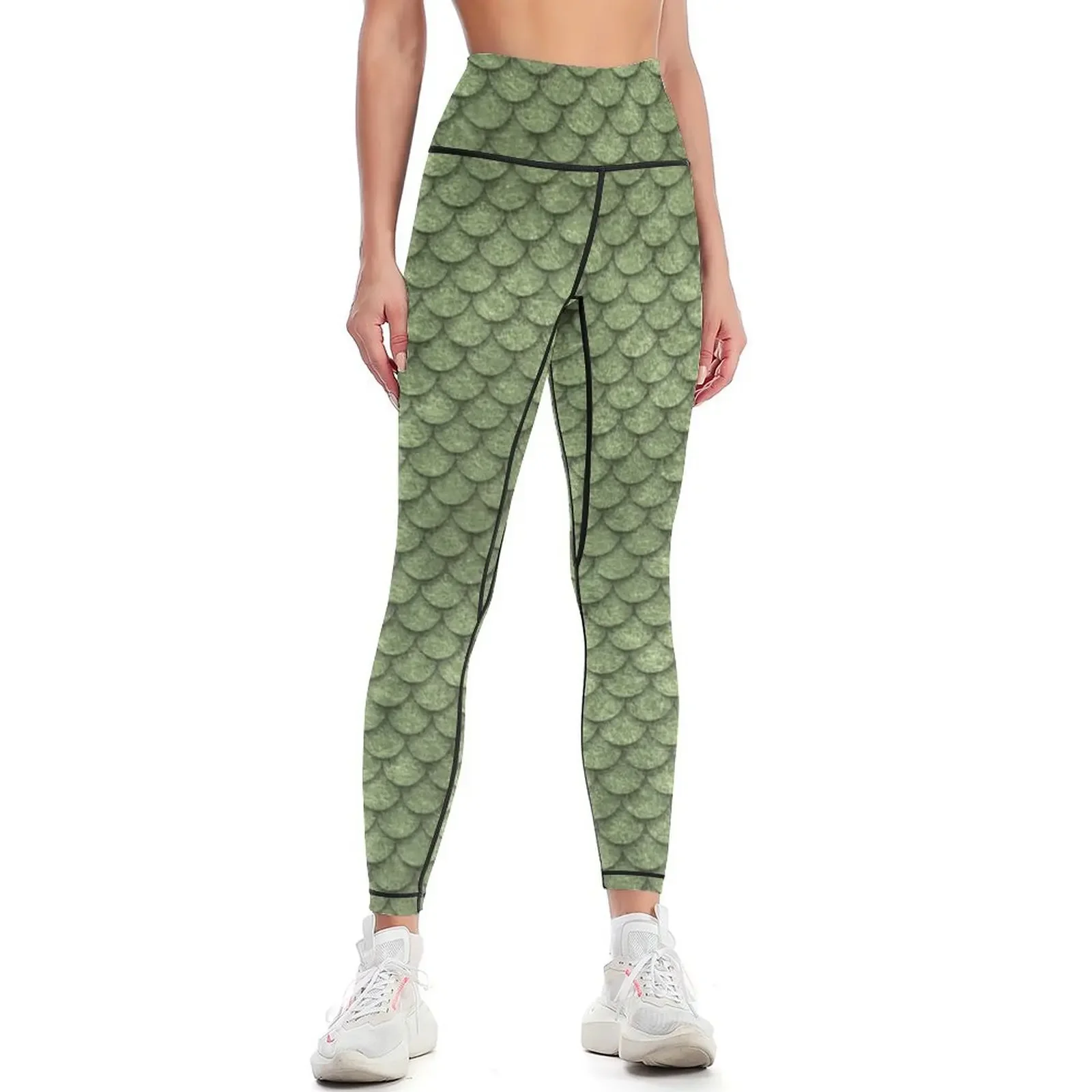 

Green Scales Leggings gym pants Legging sexy woman Sports female sport set Womens Leggings