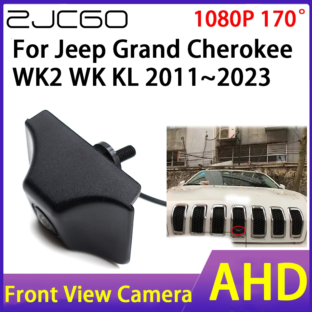 

ZJCGO Car Front View Camera AHD 1080P Waterproof Night Vision CCD for Jeep Grand Cherokee WK2 WK KL 2011~2023