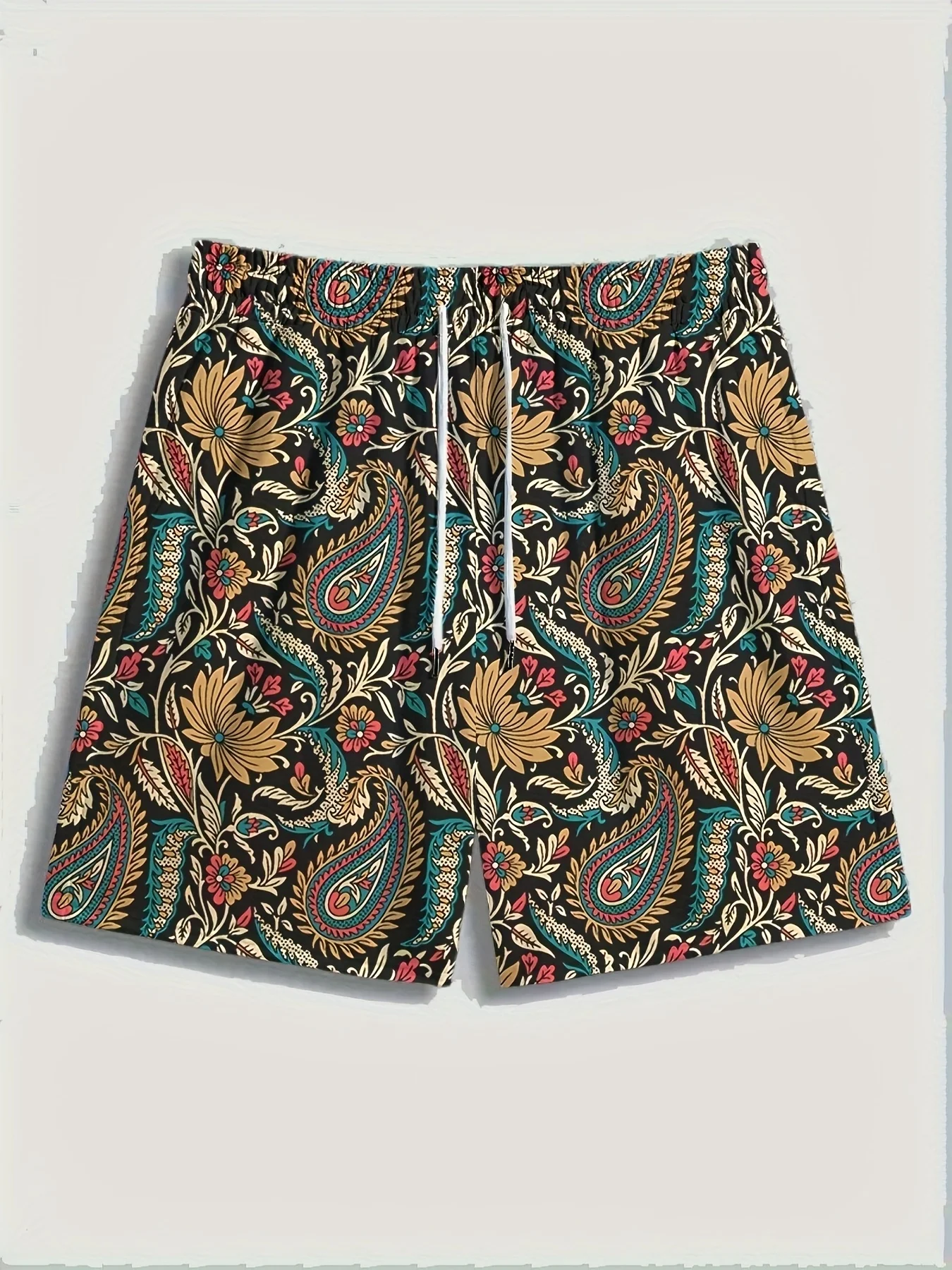 

Мужские спортивные штаны с эффектом омбре, пляжные шорты, сетчатые шорты со средней посадкой, повседневная спортивная одежда, повседневные брюки, повседневная праздничная уличная одежда, шнурок