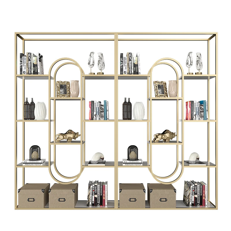 Nordic landing office iron art living room cosmetics display online celebrity bookshelf