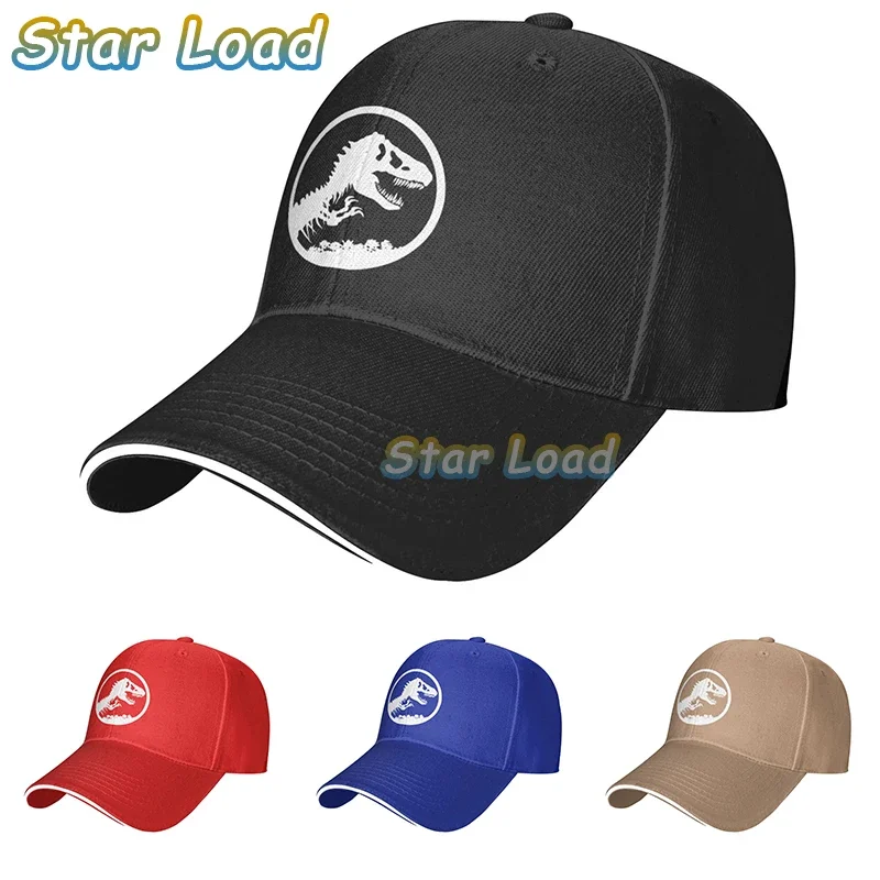 Classic Jurassic World Park Baseball Cap Adult Unisex Dinosaur Film Adjustable Dad Hat for Men Women Sun Protection