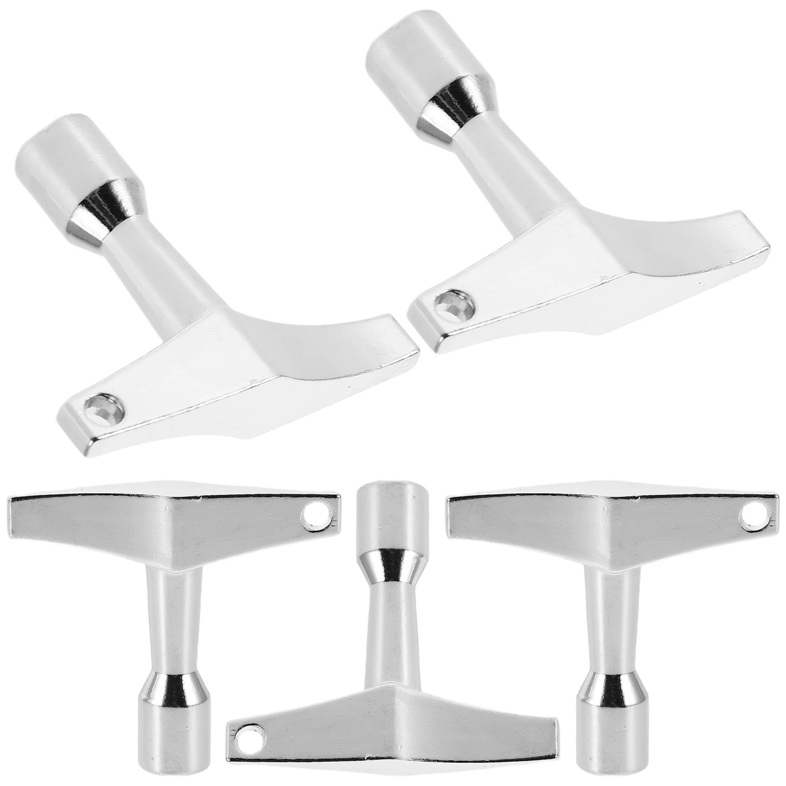 

5pcs Tuning Keys Universal Bass Keychain Tuner Durable Silver Coated Portable Lightweight Percussion Music Instrument
