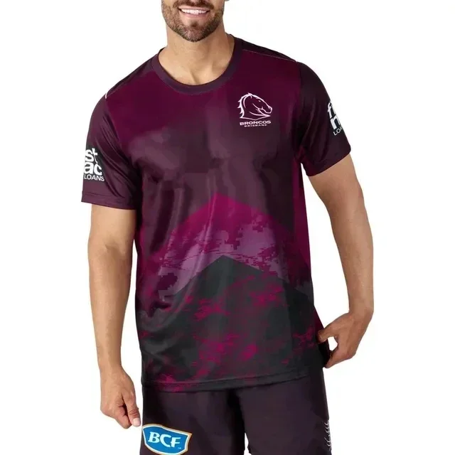 

2024 Brisbane Broncos Home Rugby Jersey 2023/2024 MENS MAROON TRAINING TEE TRAINING TEE ANZAC TRAINING JERSEY size S----5XL