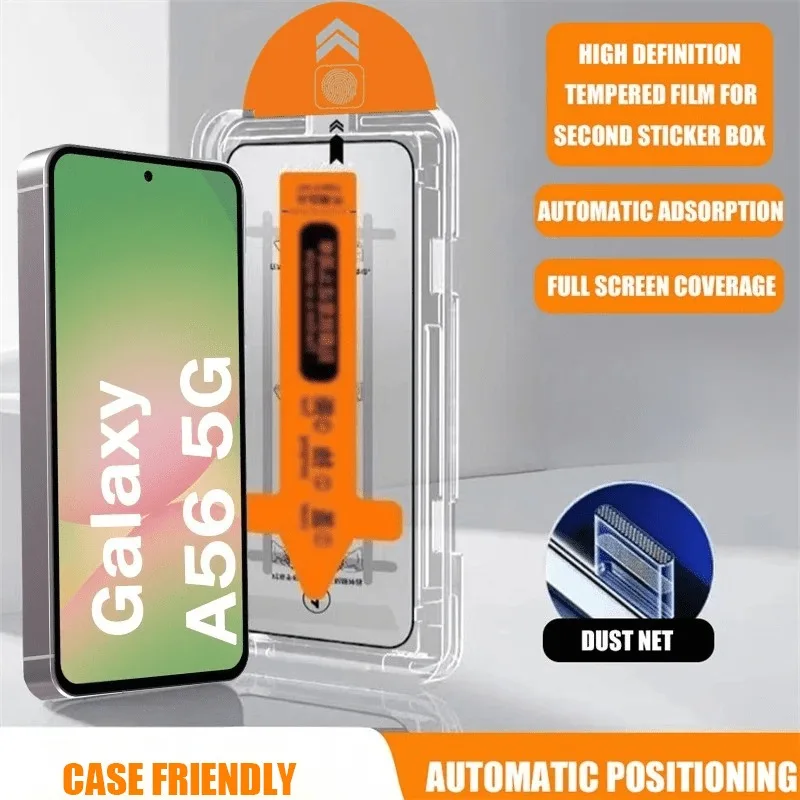 3 قطعة بنقرة واحدة خالية من الغبار حامي الشاشة لسامسونج A15 A35 A55 A14 A06 A25 A05 A34 A16 A73 A53 A13 A56 A36 A26 A05 الزجاج