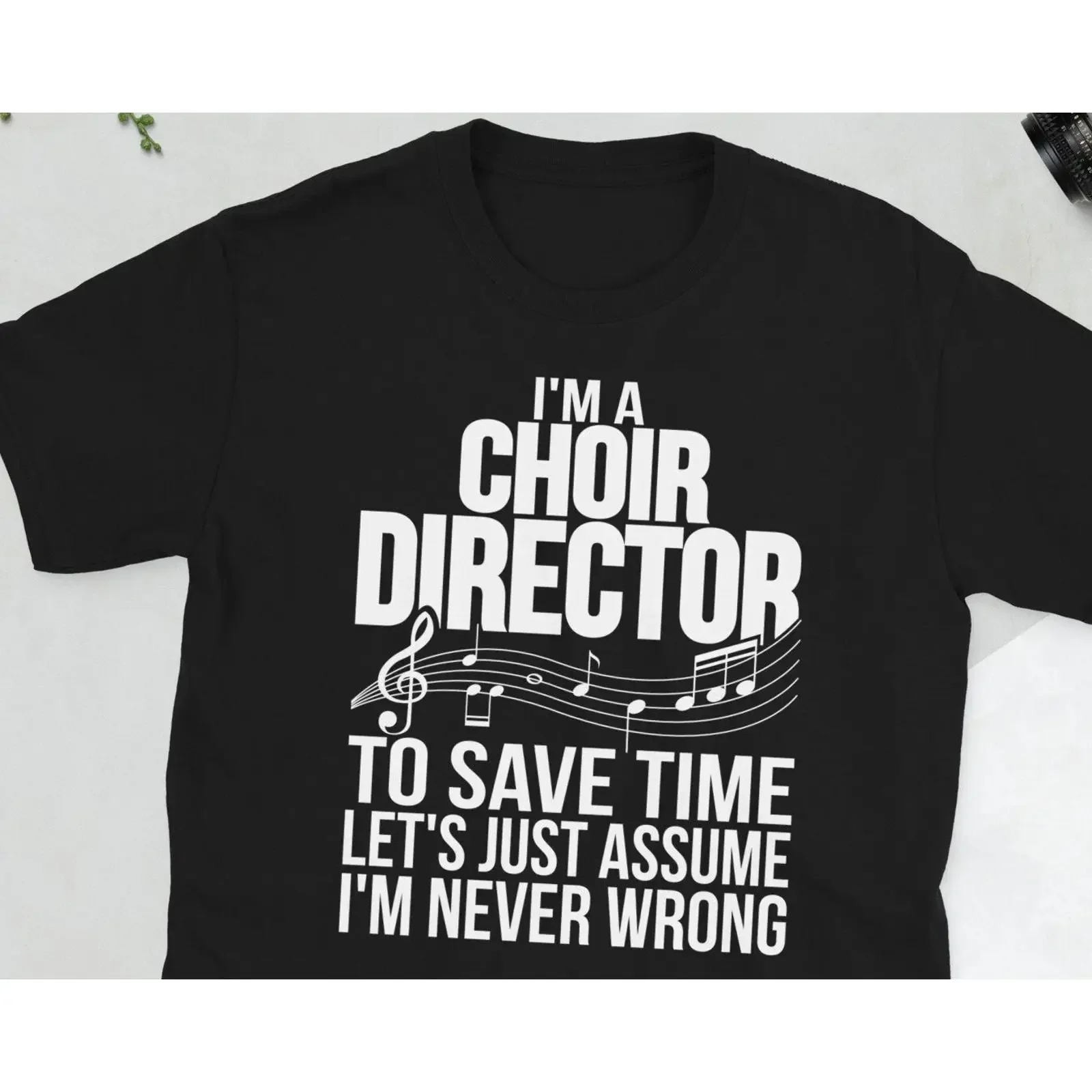 Choir Director s Musical Directors T Shirt vintage Washed homme Stylish Versatile streetwear Casual Breathable