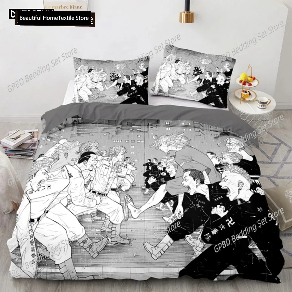 

Tokyo Revengers Comfortable Duvet Quilt Cover Pillowcase Bedding Set Children Bedroom Decoration Home Textile