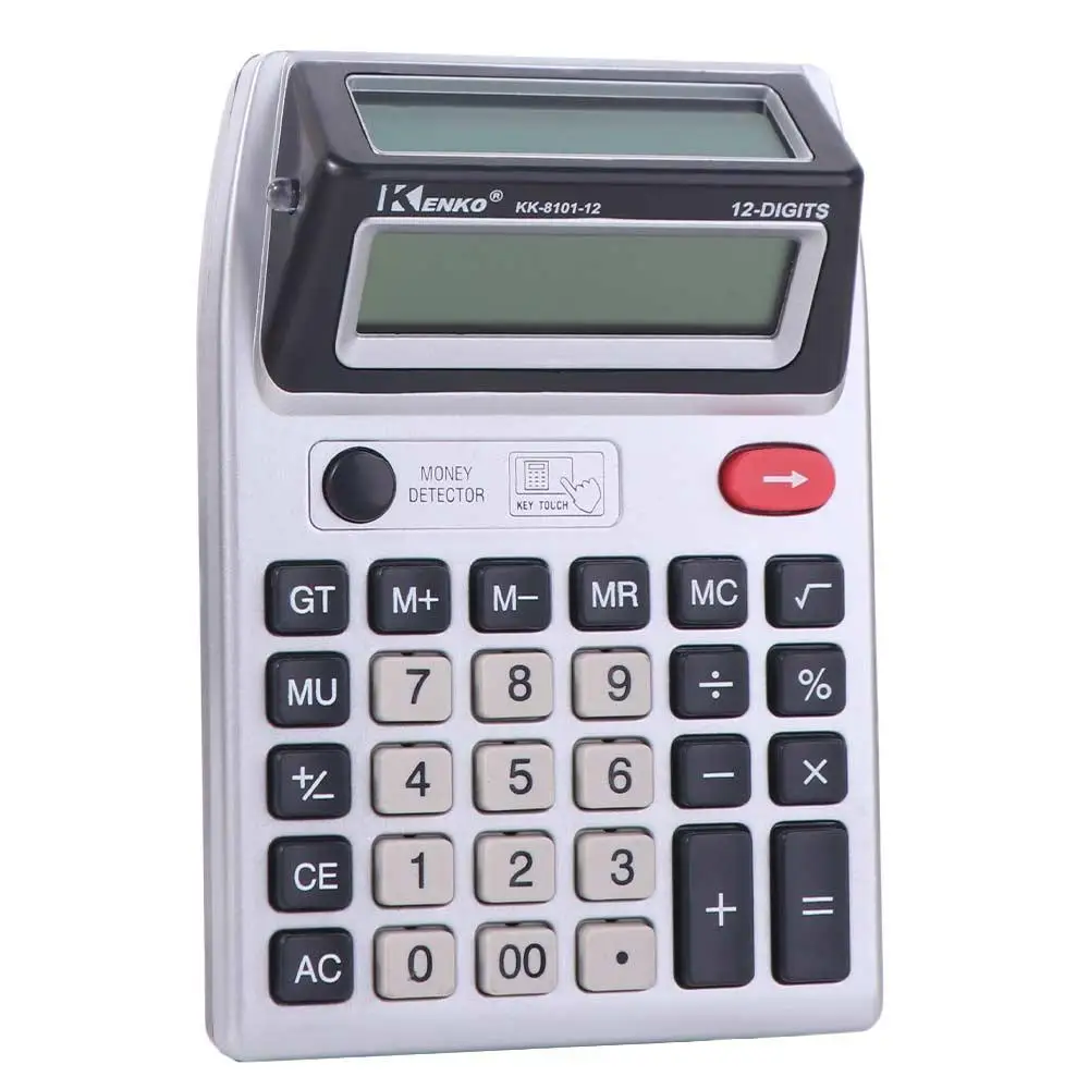 

Dual Screen 12 Digits Calculator Multifunctional Large Screen Display Mechanical Calculator Easy To Use Portable
