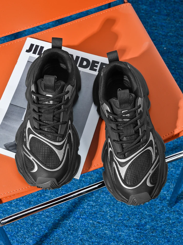 Gevi Step Verano 2026 Zapatillas Retro de Plataforma con Cordones, Estilo Casual Deportivo, de Moda, de Caña Baja, de Cuero Sintético
