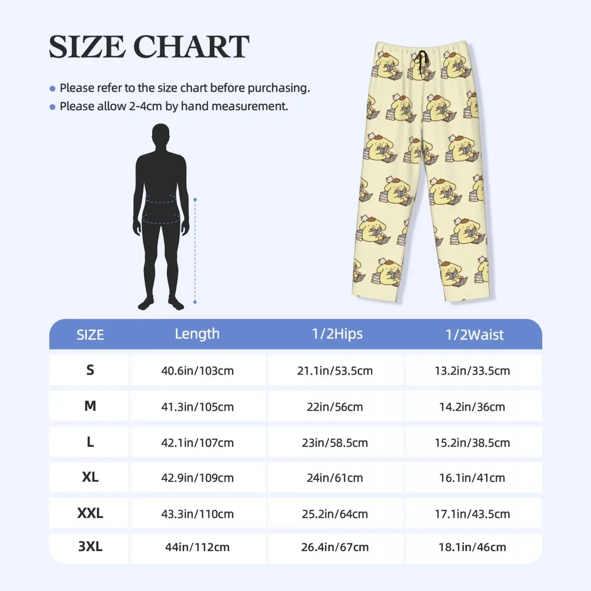 Custom Pompompurin Pajama Pants Men's Kawaii Lounge Sleep Drawstring Sleepwear Bottoms with Pockets