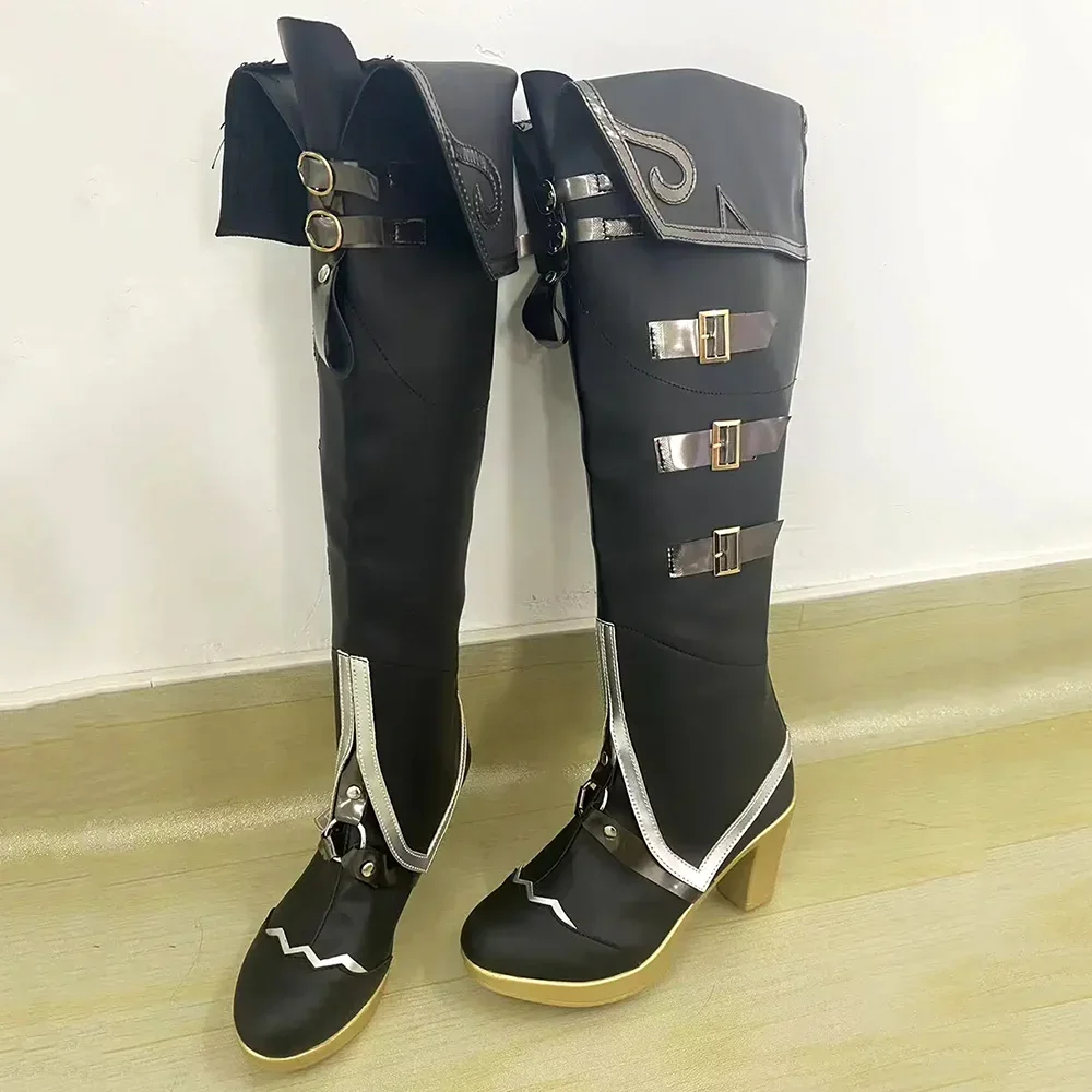 New Game Honkai: Star Rail Feixiao Cosplay Shoes Women Lolita High Heels Leather Boots Halloween Masquerade Party Costume Prop