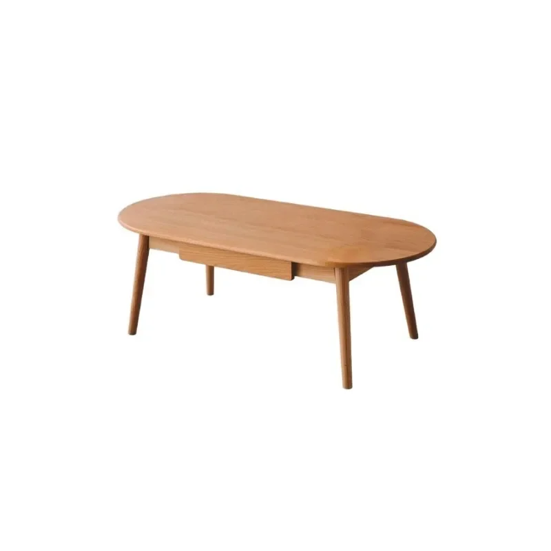 

Nordic solid wood coffee table simple multi-functional living room furniture Japanese small apartment tea table