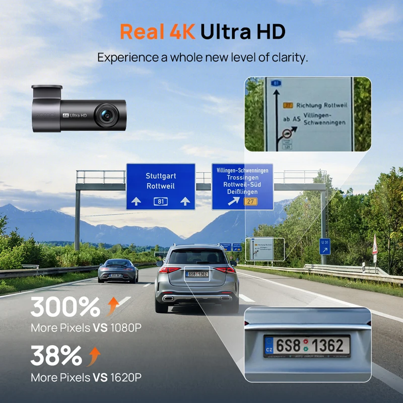 Global Version 70Mai Dash Cam M310 Plus 4K True 4K 2160P Wdr Voice Control Support 24H Parking Mode Car Dvr 70Mai M310 Plus 4K