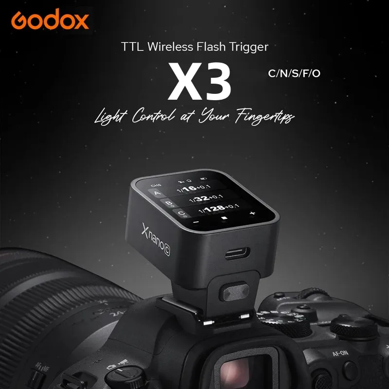 Godox X3 C/N/S/F/O TTL Wireless Flash Trigger HSS TTL-Convert-Manual Function Touchscreen For Sony Canon Nikon Fuji Olym