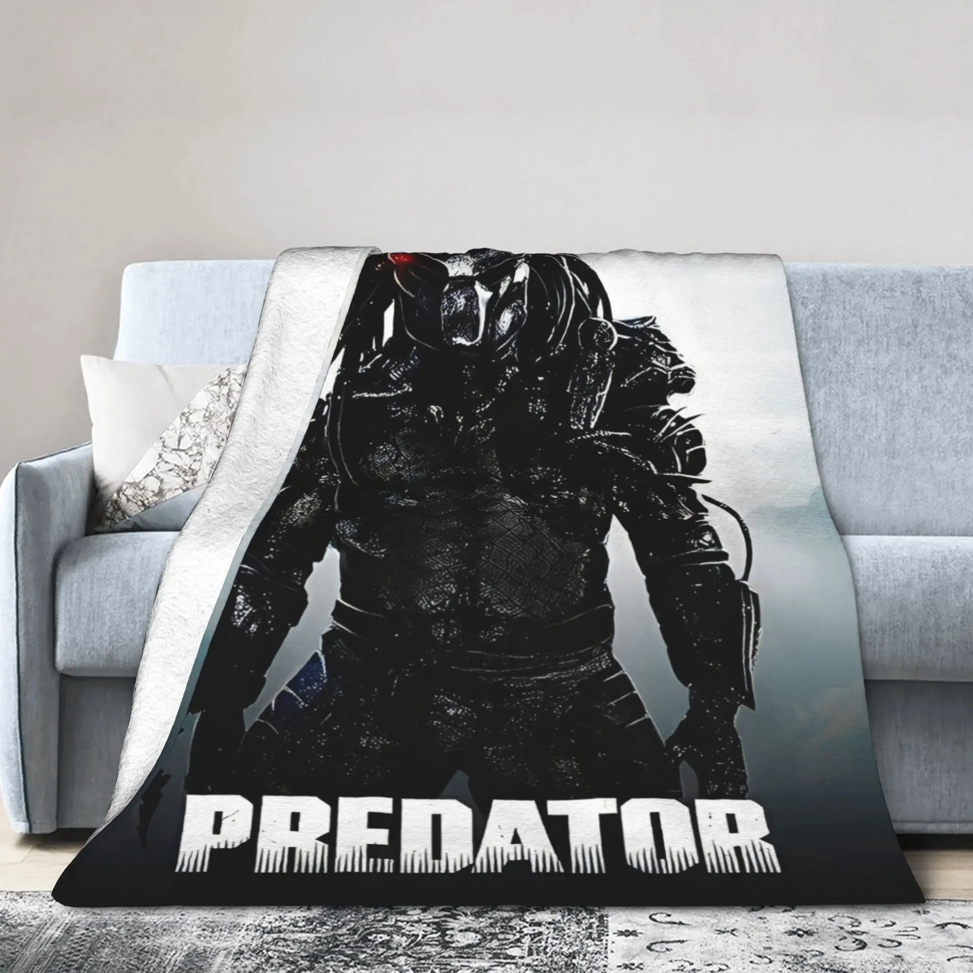 المفترس: بطانيات Badlands الفانيلا مريحة وخفيفة الوزن ورقيقة لربطات الفراش في غرفة النوم