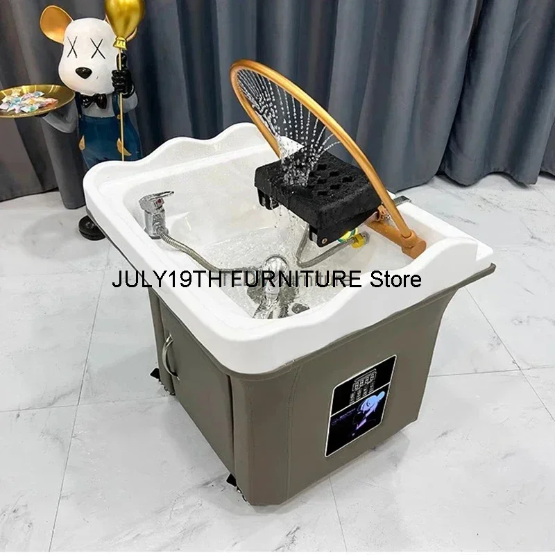 Hairdresser Head Spa Salon Chair Stylist Portable Washing Machine Shaving Chair Professional Auxiliary Cadeira Salon Equipment