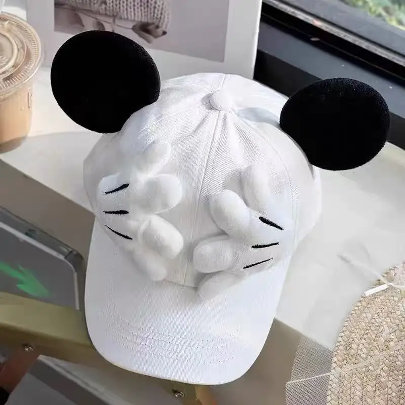 Parent-child matching set Cute Mouse ear Baseball Cap Adjustable Snapback Hat Children's Teens Adults Cartoon Sun Hat