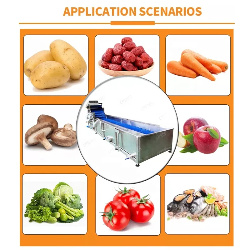 FOODLINE Hotel Buffet Vegetable Washing Machine Even Bubble Impact Protect Delicate Fruit Skin From Scratches
